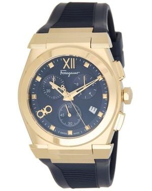 Ferragamo Vega Silicone Strap Chronograph Watch, 40Mm - Gray