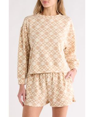 Roxy Check Me Out Long Sleeve Rashguard - Natural