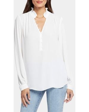NYDJ Hannah Georgette Top - White