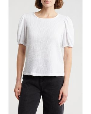 DR2 by Daniel Rainn Rib Textured T-Shirt - White