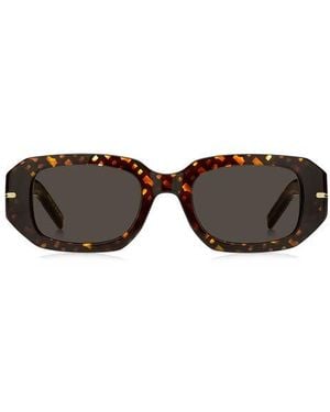 BOSS 50Mm Rectangular Sunglasses - Brown