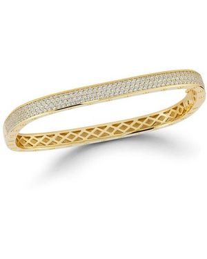 Chloe and Madison Pavé Square Bangle Bracelet - Metallic