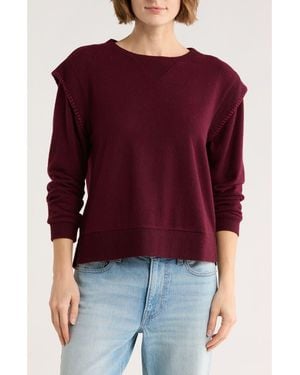 Democracy Whipstitched Sweatshirt - Purple