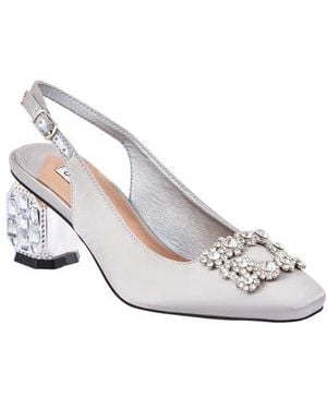 Lady Couture Precious Embellished Slingback Pump - White