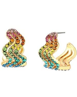 Kurt Geiger Wave Small Hoop Earrings - Metallic