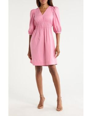 BOSS Dezzan V-Neck Dress - Pink