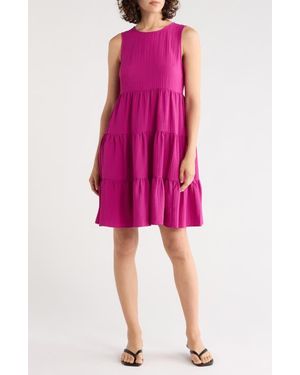 DKNY Commuter Sleeveless Swing Minidress - Pink