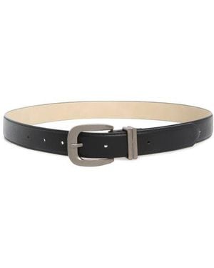 Steve Madden Textured Faux Leather Belt - Black