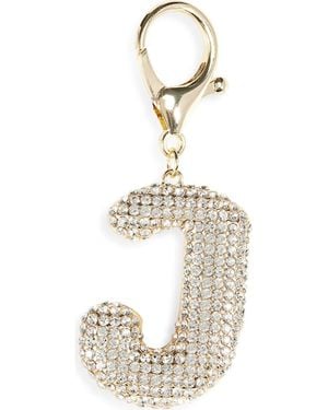 Leith Pavé Initial Bag Charm - Metallic