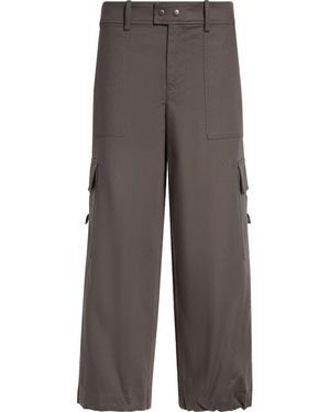 Vince Utility Wide Leg Crop Pants - Gray