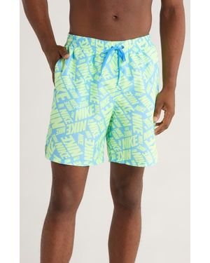 Nike Seven-Inch Volley Swim Trunks - Blue