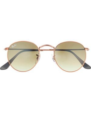 Ray-Ban 47Mm Gradient Round Sunglasses - Brown