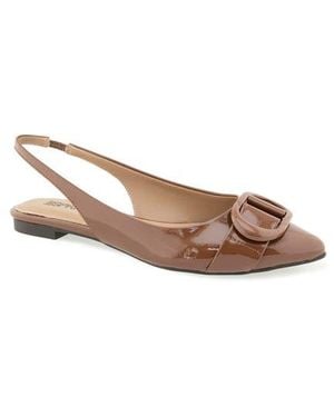 Esprit Preslee Faux Leather Slingback Flat - Brown