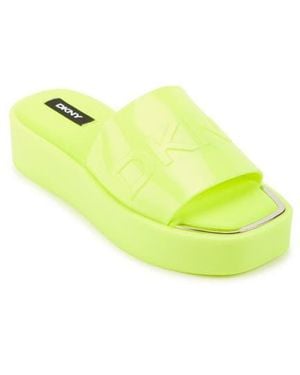 DKNY Laren Platform Slide Sandal - Yellow
