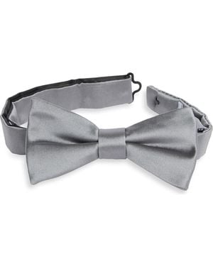 Nordstrom Rack Satin Solid Bow Tie - Gray