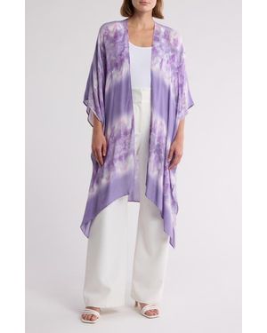 Rachel Roy Print Ruana - Purple