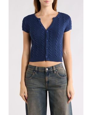 PacSun Liana Cable Cardigan - Blue