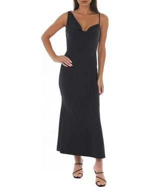 Bebe Airflow Cowl Neck Maxi Dress - Black