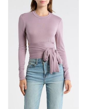 Go Couture Tie Back Top - Purple