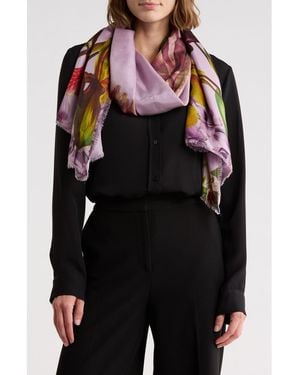 Ted Baker Floral Large Silk Scarf - Black