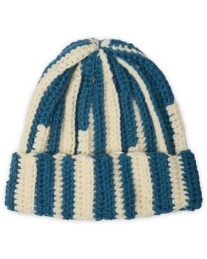 Saachi Two-Tone Slouchy Beanie - Blue