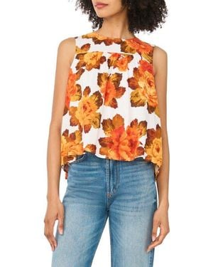 1.STATE Pleat Back Knit Tank - Orange