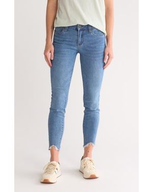 Kut From The Kloth Carlo Fray Hem Ankle Skinny Jeans - Blue
