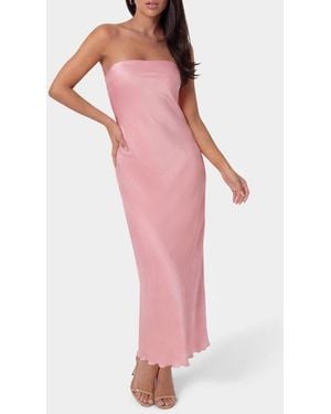Bebe Strapless Maxi Dress - Pink