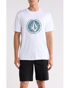 Volcom Crawdad Warp Stripe Graphic T-Shirt - White