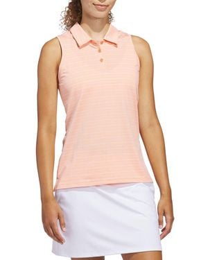 adidas Performance Sleeveless Jacquard Polo - Multicolor