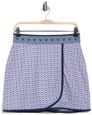 Callaway Apparel Chevron Geometric Wrap Golf Skort - Blue