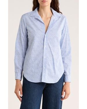 Frank & Eileen Classic Cotton Button-Up Shirt - Blue