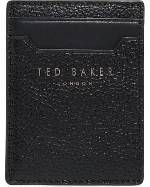 Ted Baker Leather Card Case & Money Clip Set - Black