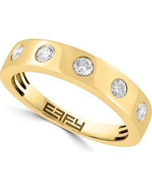 Effy 14K Plated Diamond Band Ring - Metallic