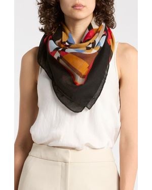 KARL LAGERFELD Karl Geo Square Scarf - Brown
