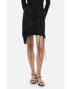 Helmut Lang Asymmetric Aviator Skirt - Black