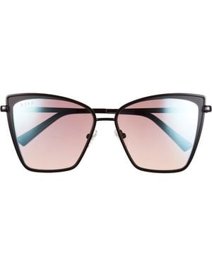 DIFF Becky Ii 56Mm Cat Eye Sunglasses - Brown