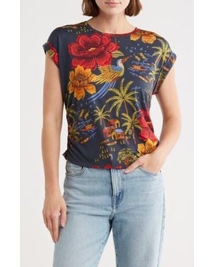 INDUSTRY REPUBLIC CLOTHING Side Ruched Top - Blue
