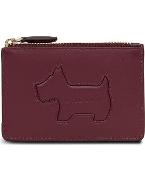 Radley Hadley Lane Leather Card Case - Purple