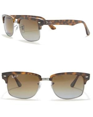 Ray-Ban 52Mm Polarized Square Clubmaster Sunglasses - White