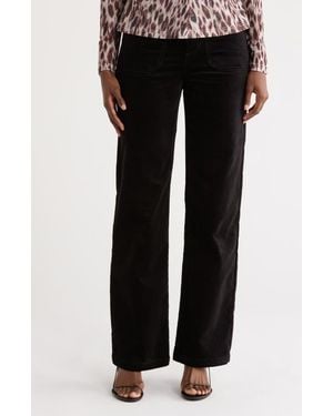 Sanctuary Supernova Velvet Wide Leg Pants - Black