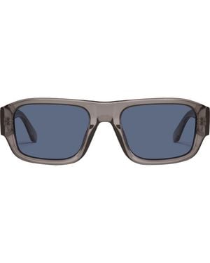Quay Night Cap 55Mm Polarized Shield Sunglasses - Blue