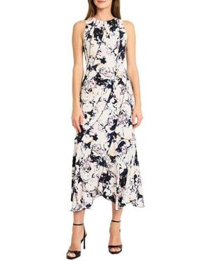 Maggy London Sleeveless Midi Dress - White