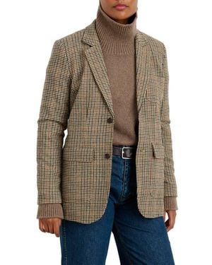 Alex Mill Eleanor Houndstooth Check Wool Blazer - Brown