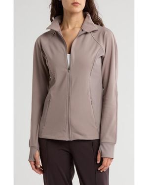 90 Degrees Wonderlink Jamie Full Zip Jacket - Brown