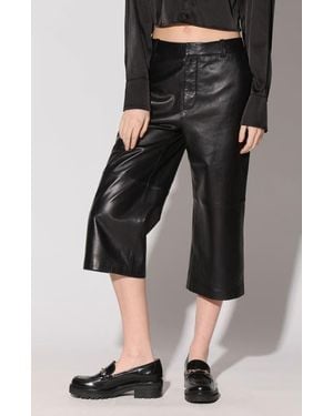 Walter Baker Cooper Crop Leather Pants - Black
