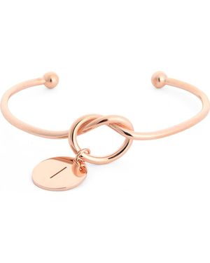 Meshmerise Love Knot Initial Bracelet - Pink