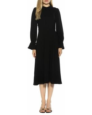 Alexia Admor Lana Fit & Flare Midi Dress - Black