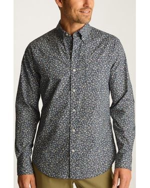 Bonobos Everyday Slim Fit Microcheck Stretch Cotton Button-Down Shirt - Gray