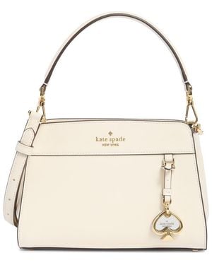 Kate Spade Madison Saffiano Leather Small Satchel - Natural
